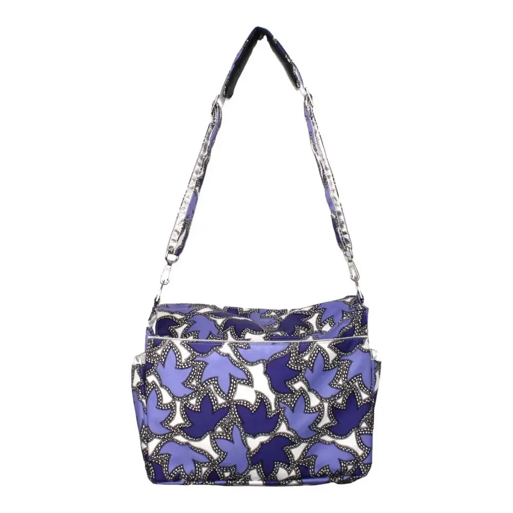 Ju Ju Be Happy Better Be Lace Diaper Bag Purple Floral Baby Bag Changing Pad